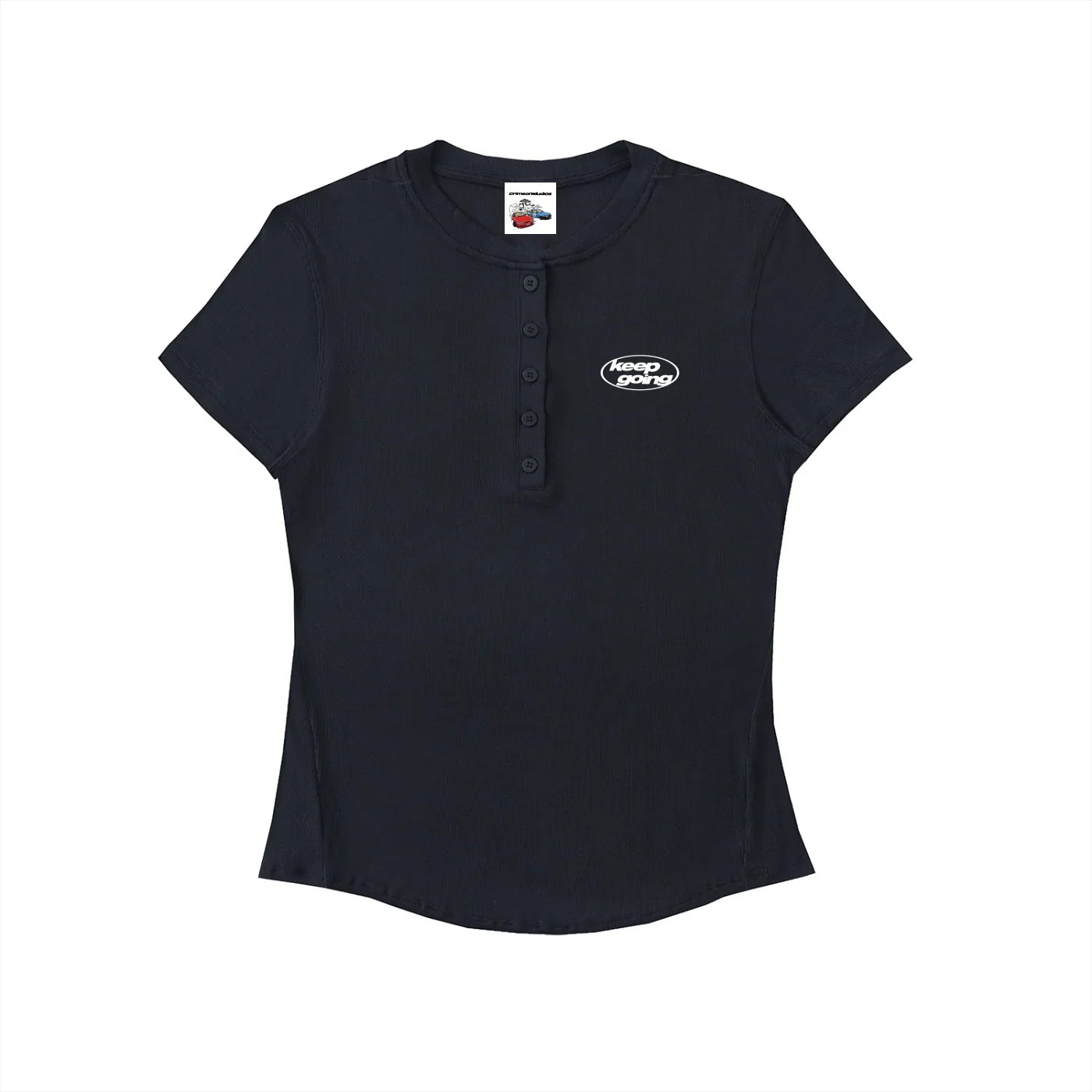 Modal Bodycon Henley Shirt