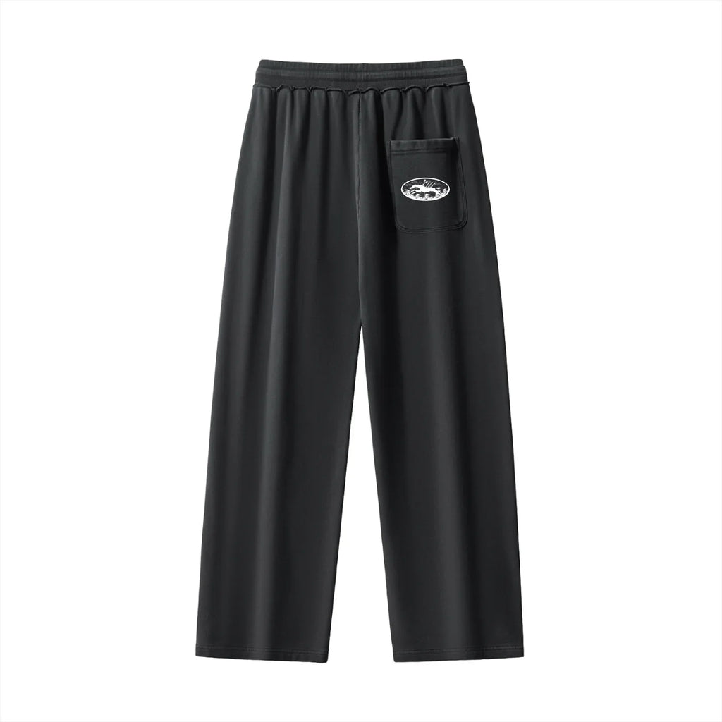 Raw-Seam Enzyme Washed Sweatpants