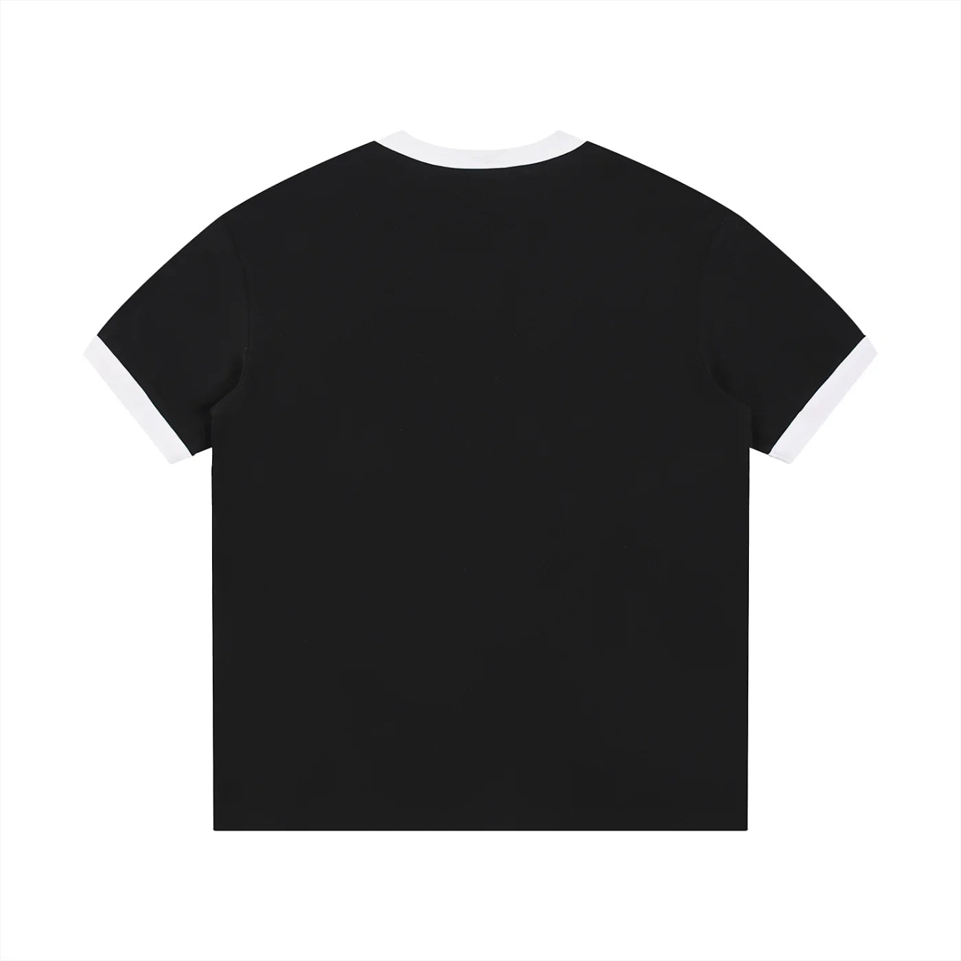 Contrast Edge Ribbed Crewneck T-Shirt