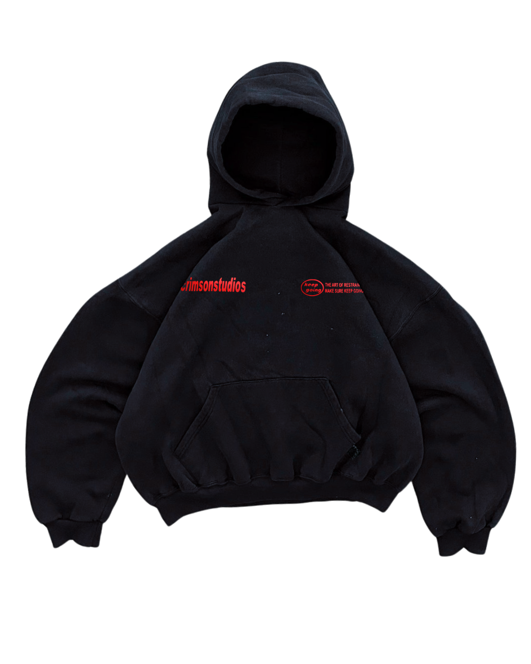 boxy cropped oversized hoodie