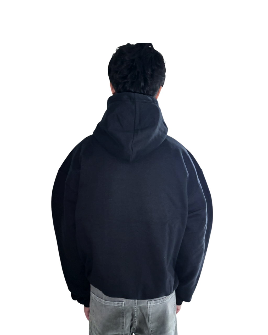 boxy cropped oversized hoodie