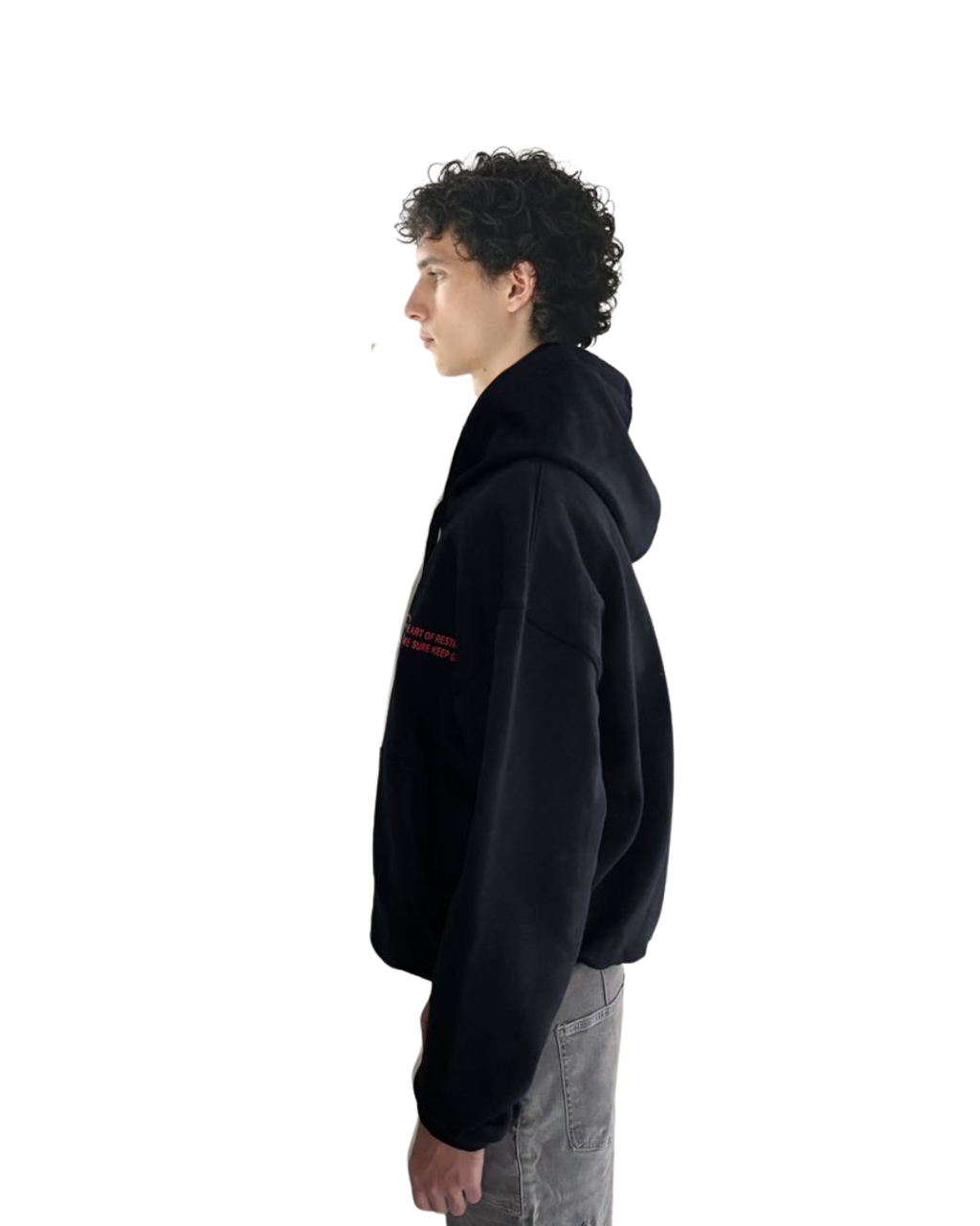 boxy cropped oversized hoodie