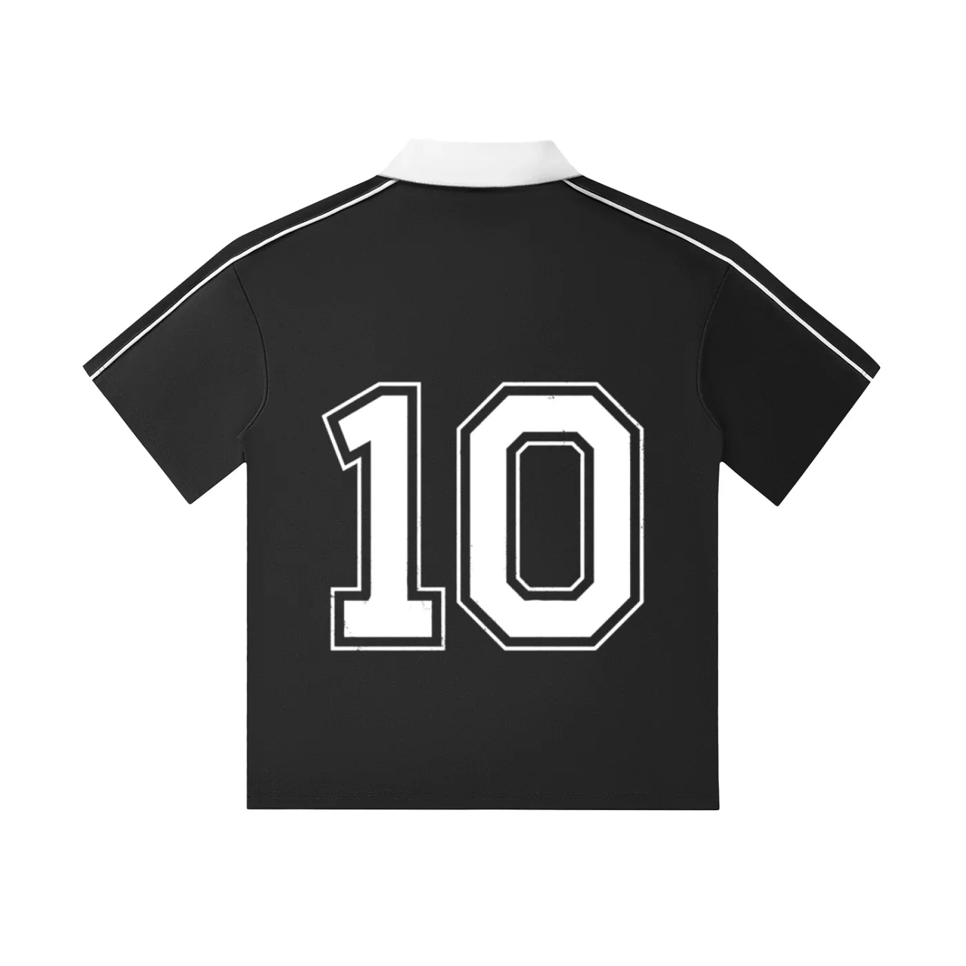 Contrast Collar Short-Sleeve Polo Shirt