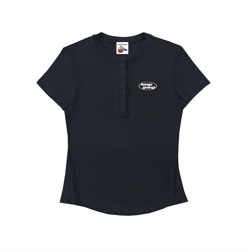 Modal Bodycon Henley Shirt