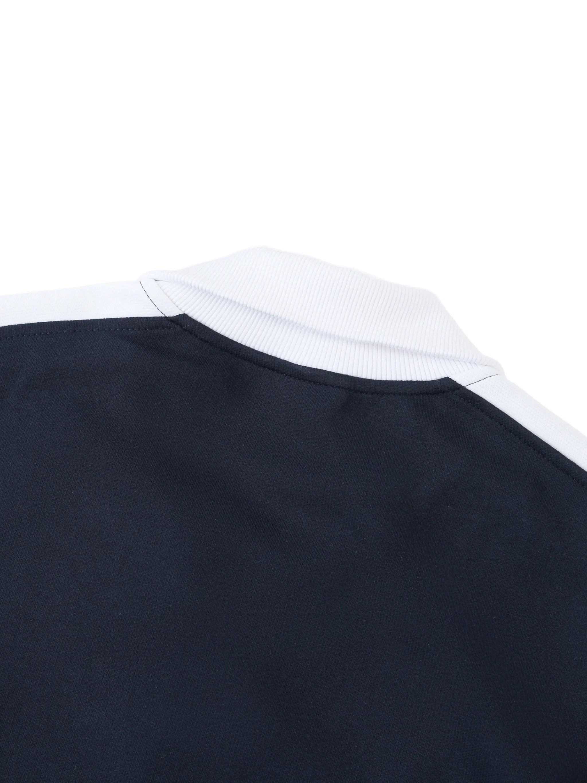 Contrast Trim Stand Collar Jacket